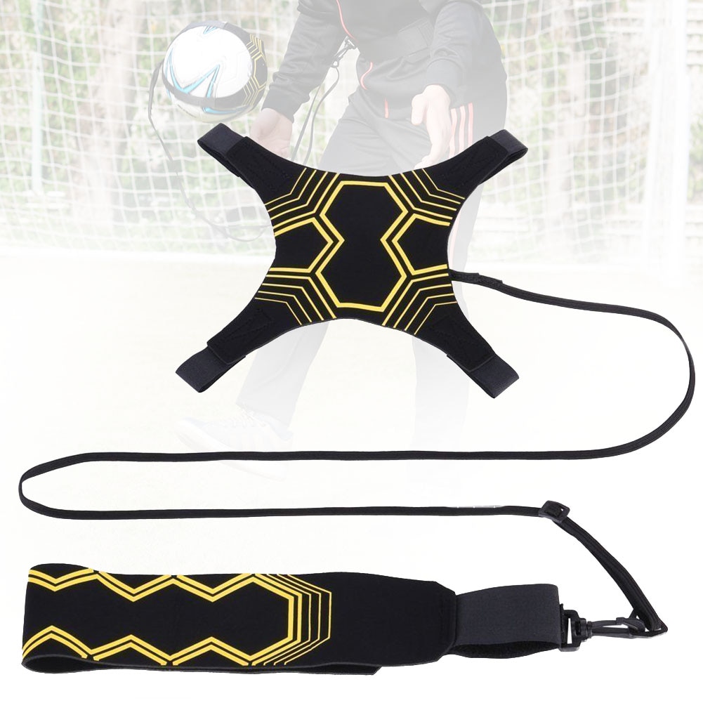 Control Skill Ball Football Strap Training Aid Durable Elastic Returner Neoprene 