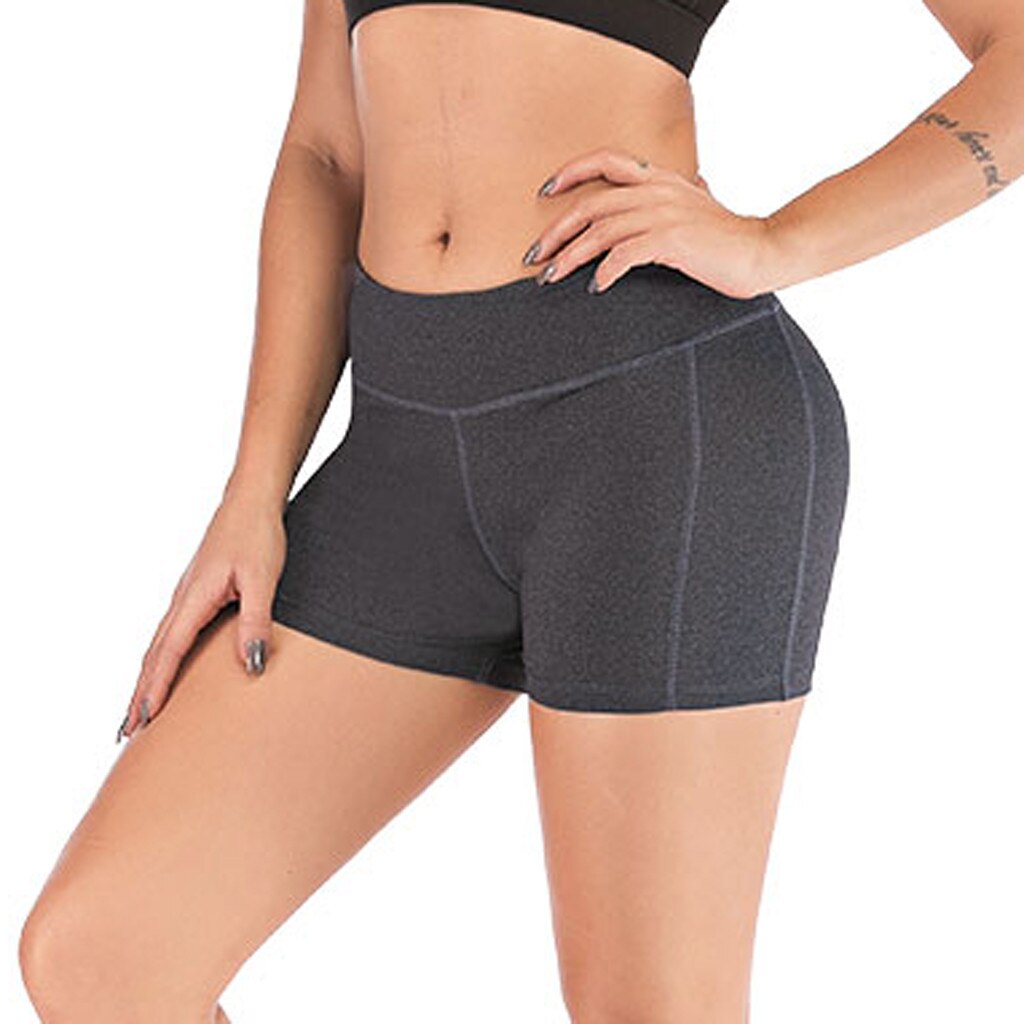 Holure Womens 8 Inseam High Waist Workout Yoga Running Compression Shorts with Pocket 