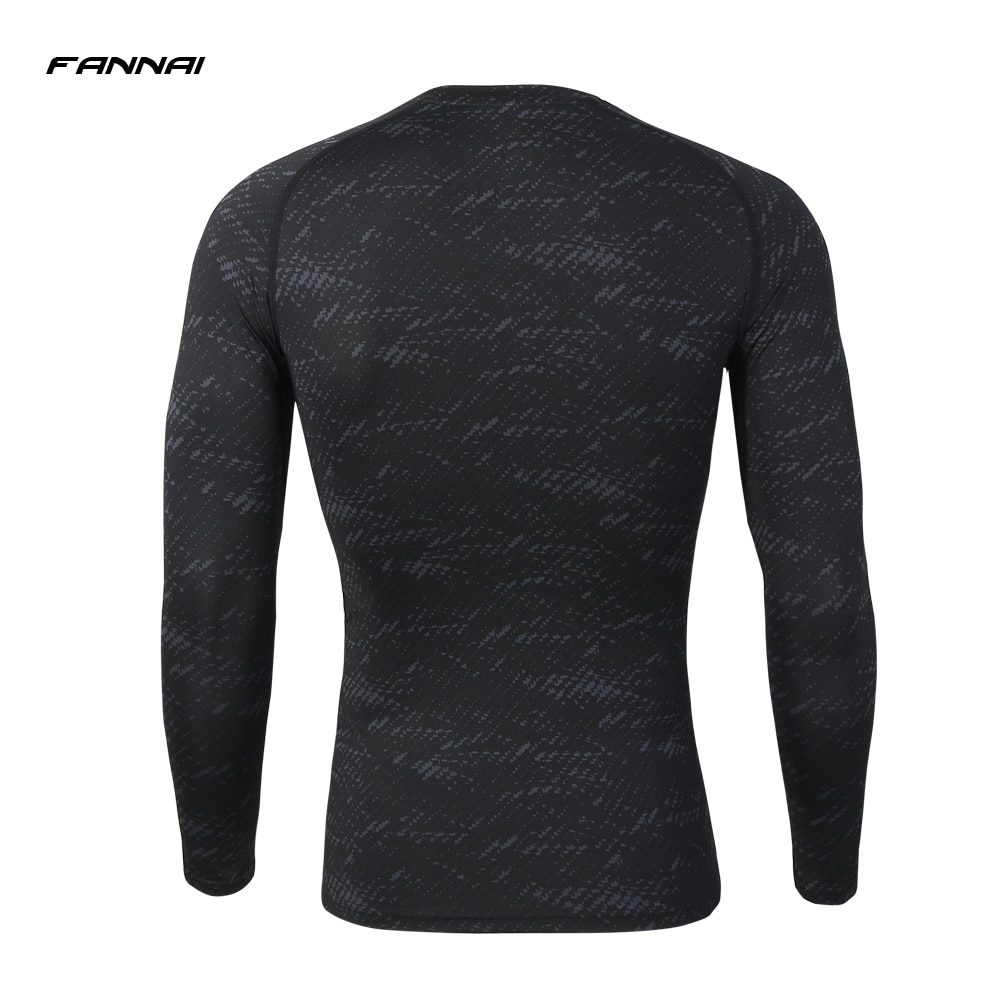Audoc Mens Cool Dry Skin Fitness Long Sleeve Compression Shirt