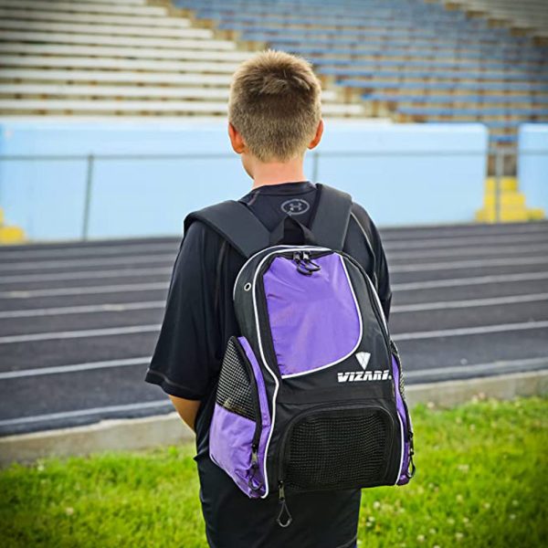 Vs Solano soccer sport backpack purple